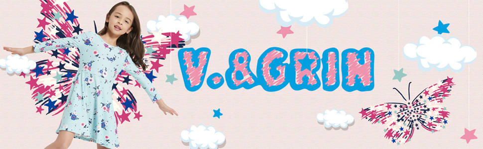 V.&GRIN Girls Long Sleeve Dress