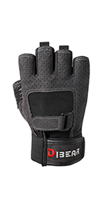 Gray workout gloves