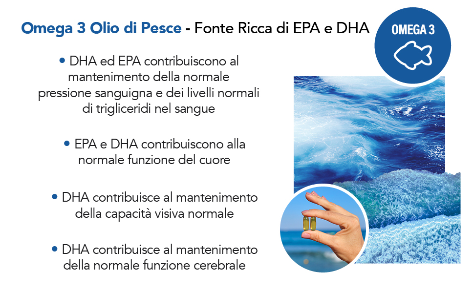 fonte ricca di epa e dha pressione sanguigna funzione del cuore capacità visiva funzione cerebrale