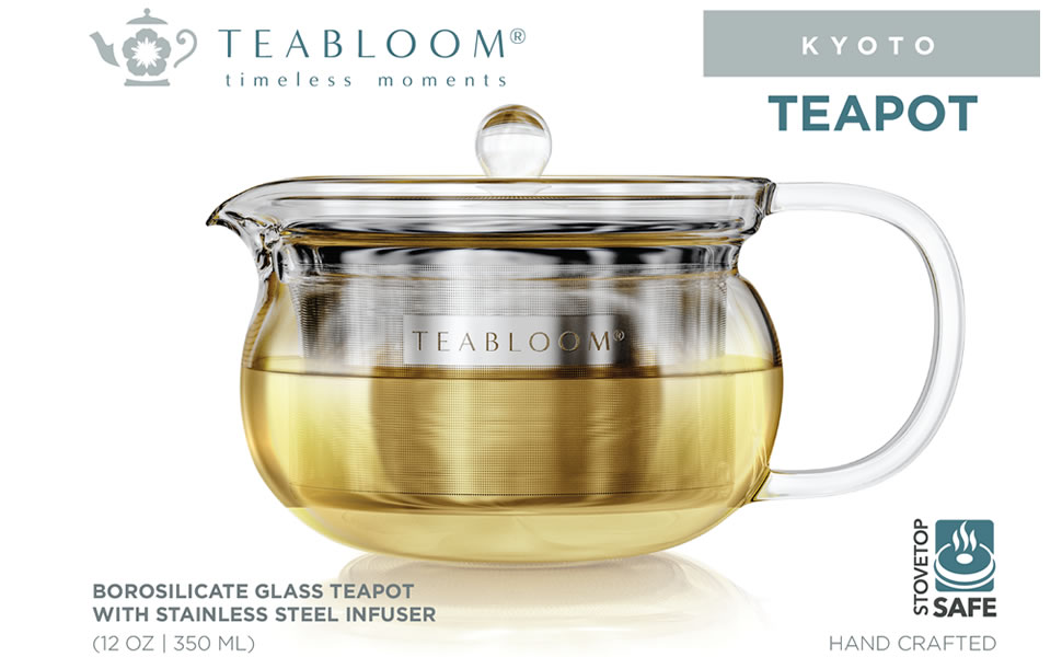 Teabloom Kyoto 2in1 Tea Kettle and Tea Maker Glass