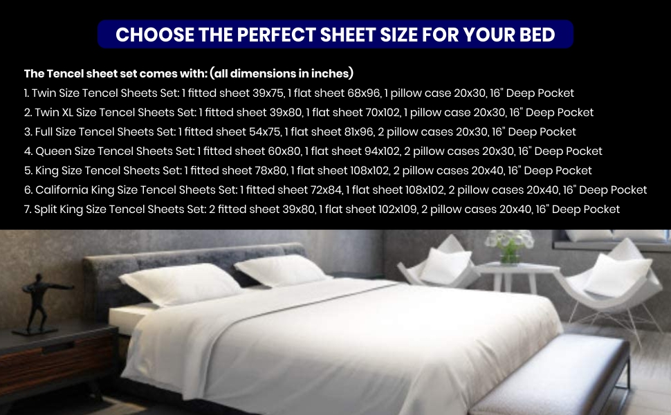 LINENWALAS 100 Tencel Bed Sheets Set 3PC Softest Cooling