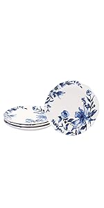 ティンブロ　Eco blue & red サラダ皿ペア　エコー Amazon.com: Bico Blue Talavera Ceramic Pasta Bowl, Set of 5