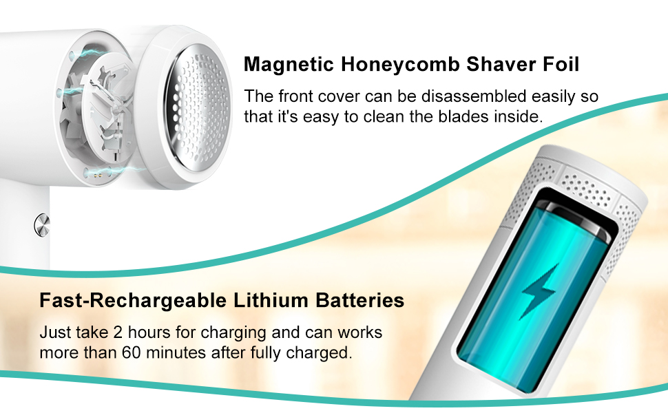 PRITECH Fabric Shaver Rechargeable Lint Remover Fabric