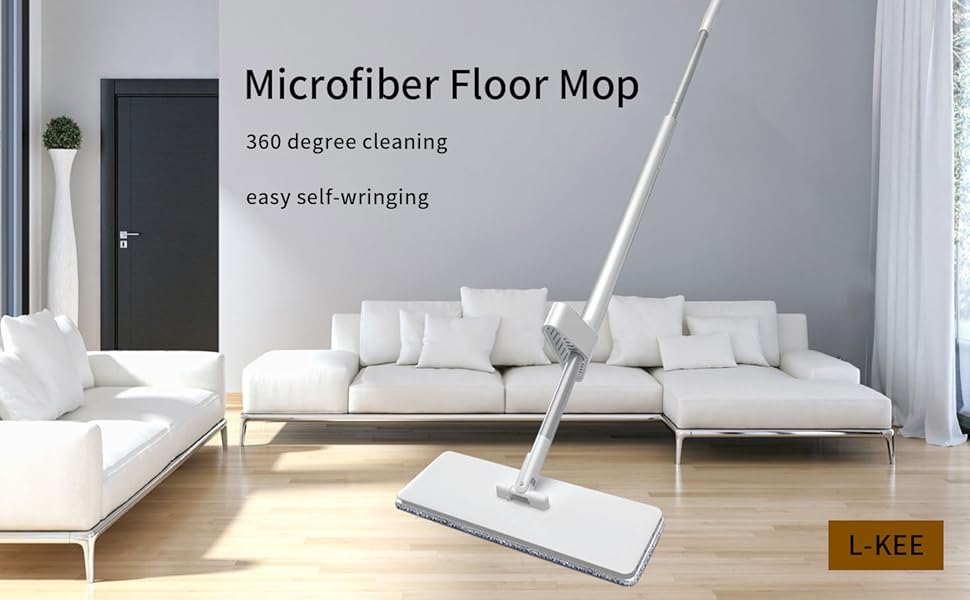 flat floor mop with washable pads