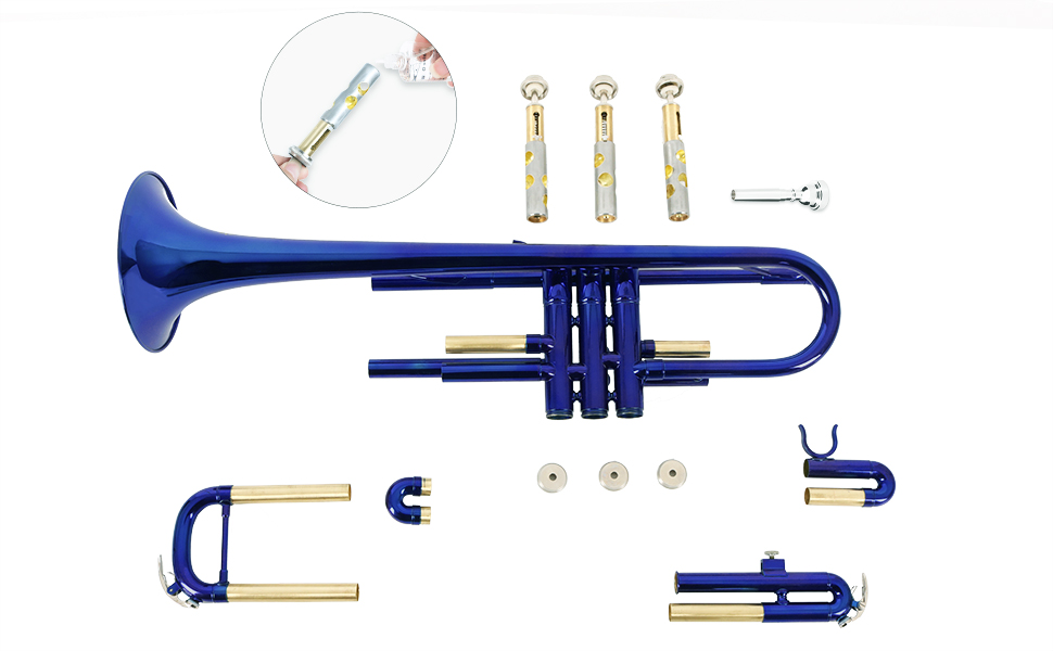 EASTROCK Bb Trumpet Standard Trumpet set with Carrying Case