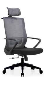 Office chair with headrest