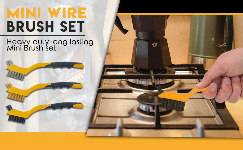 Equip Trade® Premium Small Wire Brush Collection (Nylon, Stainless