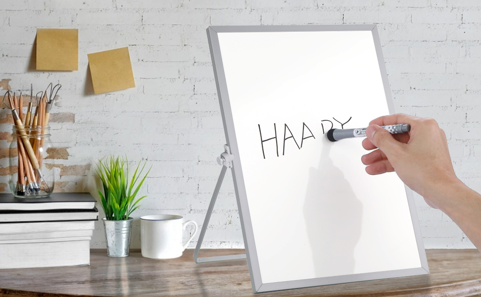 Small Dry Erase Board 14x10 Inch Aelfox DoubleSided Desktop