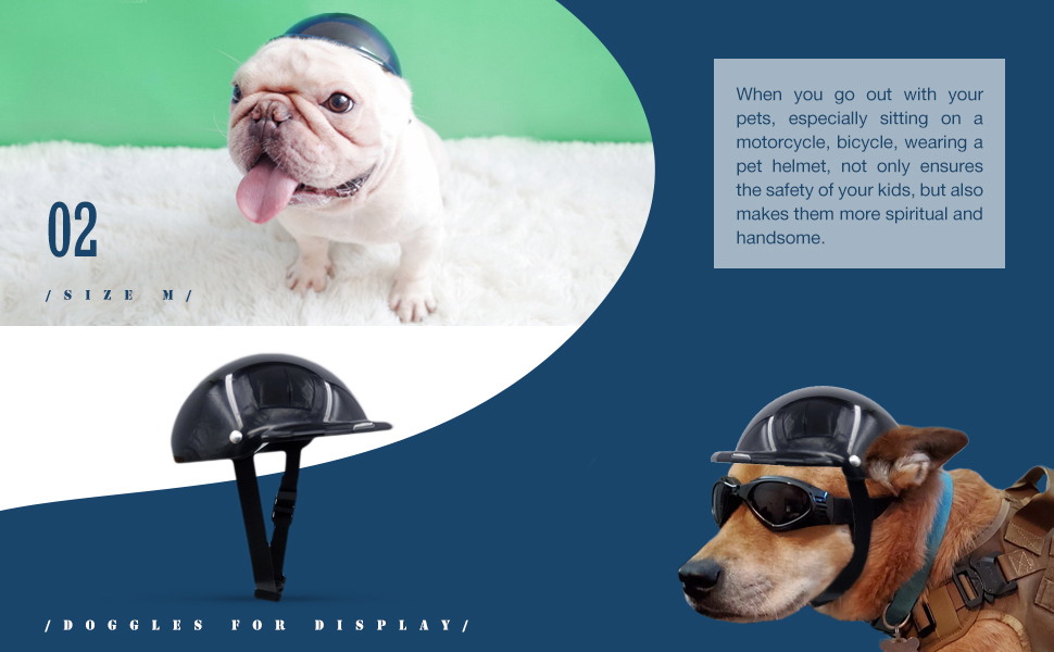 Namsan Pet Helmet for Dogs Adjustable Dog Motorcycle Helmet Bicycle