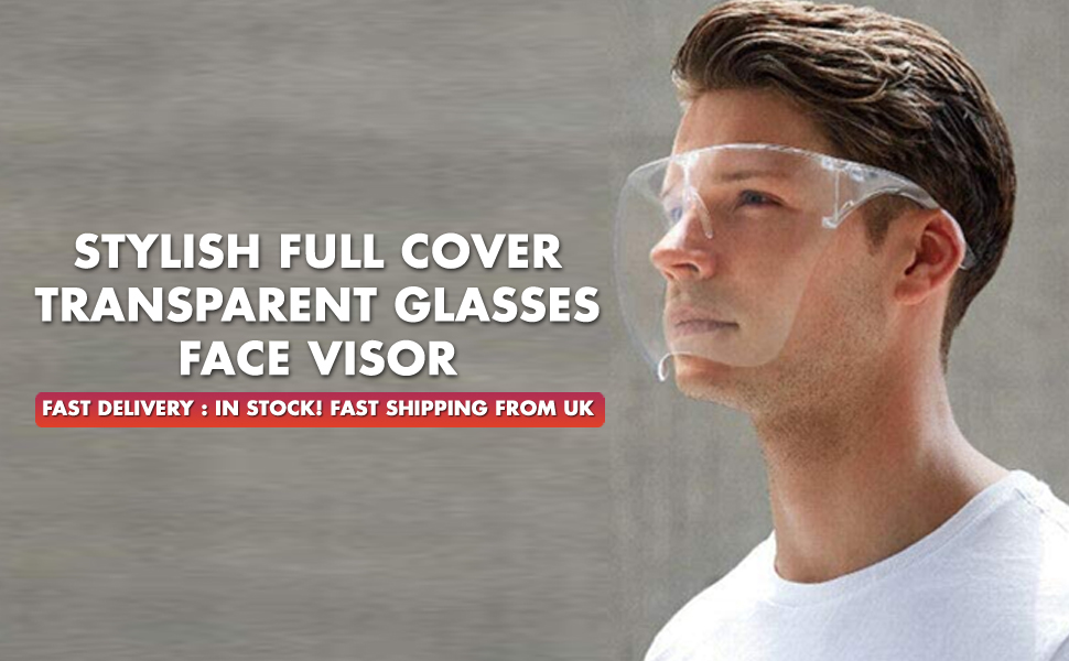 1 Above Stylish Full Cover Transparent Glasses Face Visor ...