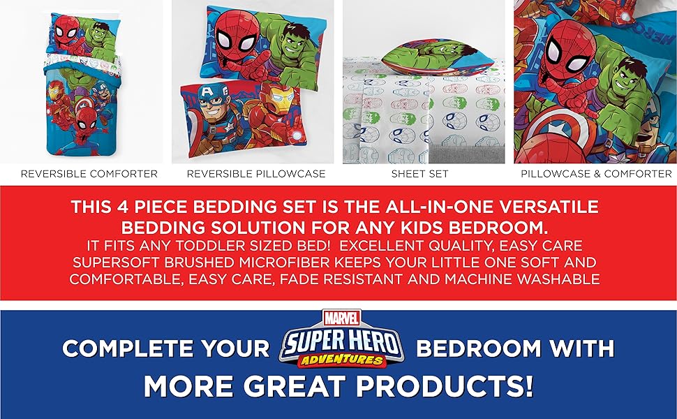 Avengers, Bed Set, Sheet Set