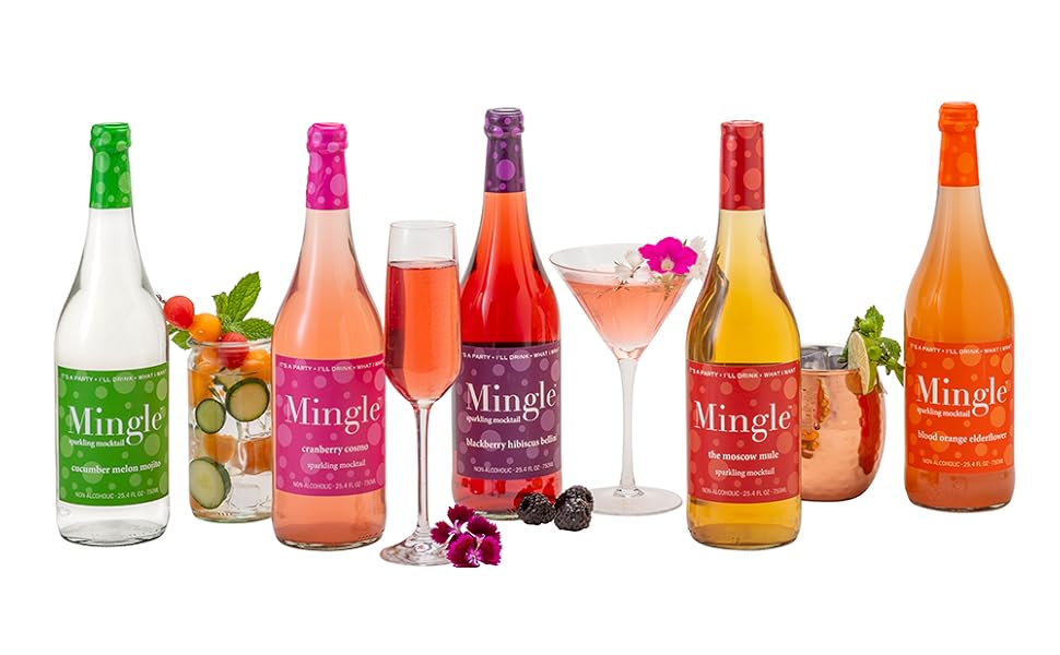 Amazon Com Mingle Mocktails Non Alcoholic Cocktails 750ml Bottle Cucumber Melon Mojito Grocery Gourmet Food