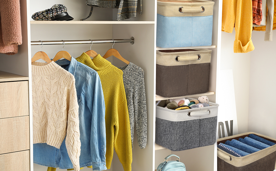Storage Baskets for Shelves