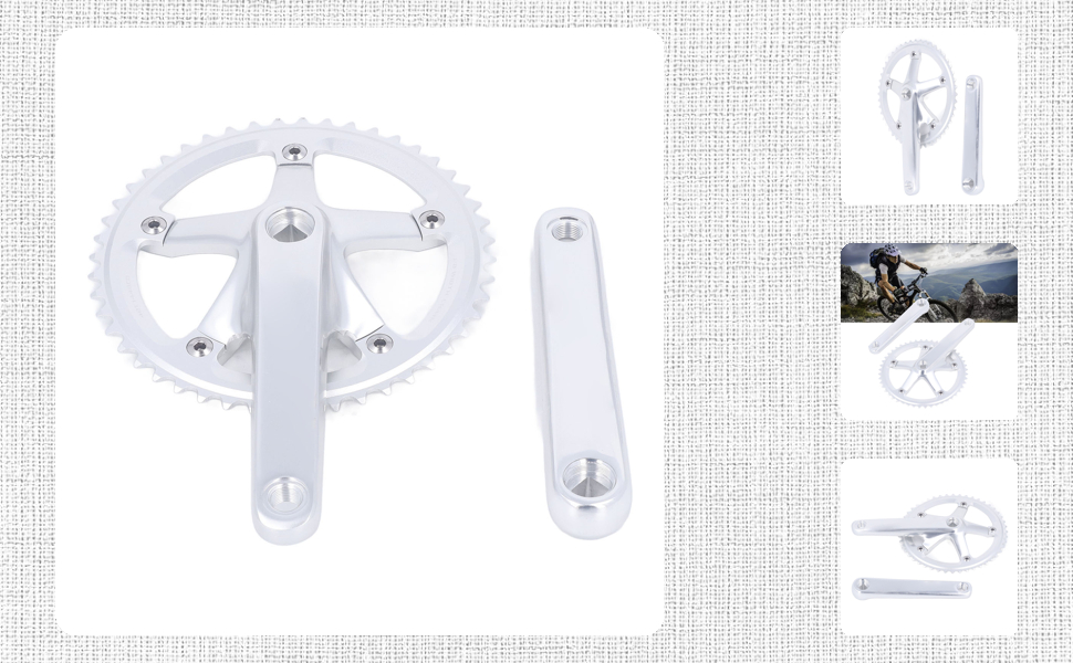 Amazon.com : Crank Set Aluminum Alloy Crankset 144BCD 48T