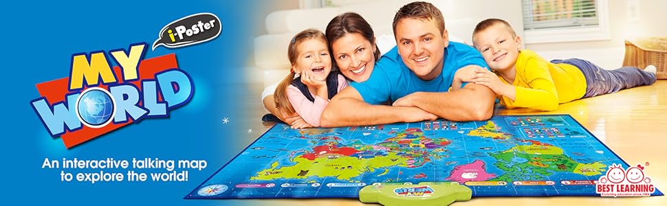 educational learning toy poster mat world map interactive globe countries flags quiz talking kids
