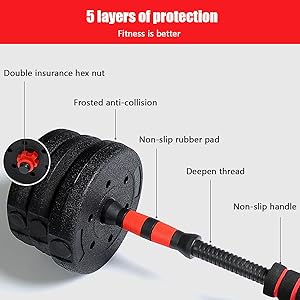 Ensemble d'haltères