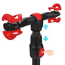 allek D01 antislip grip dual color push button 5-level height adjustable