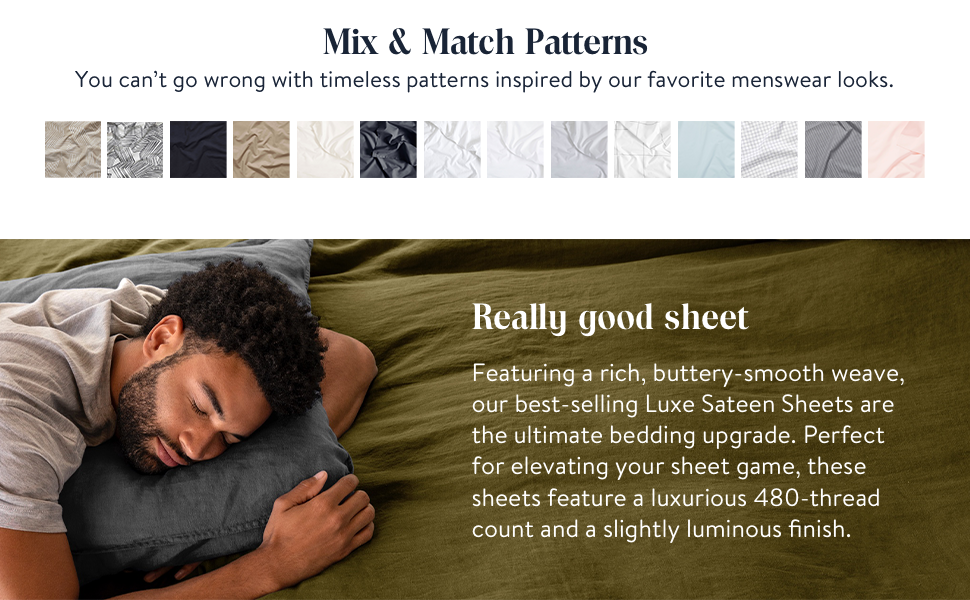 Brooklinen Luxe 7 Piece Sheet Set 1 Flat Sheet, 1 Fitted