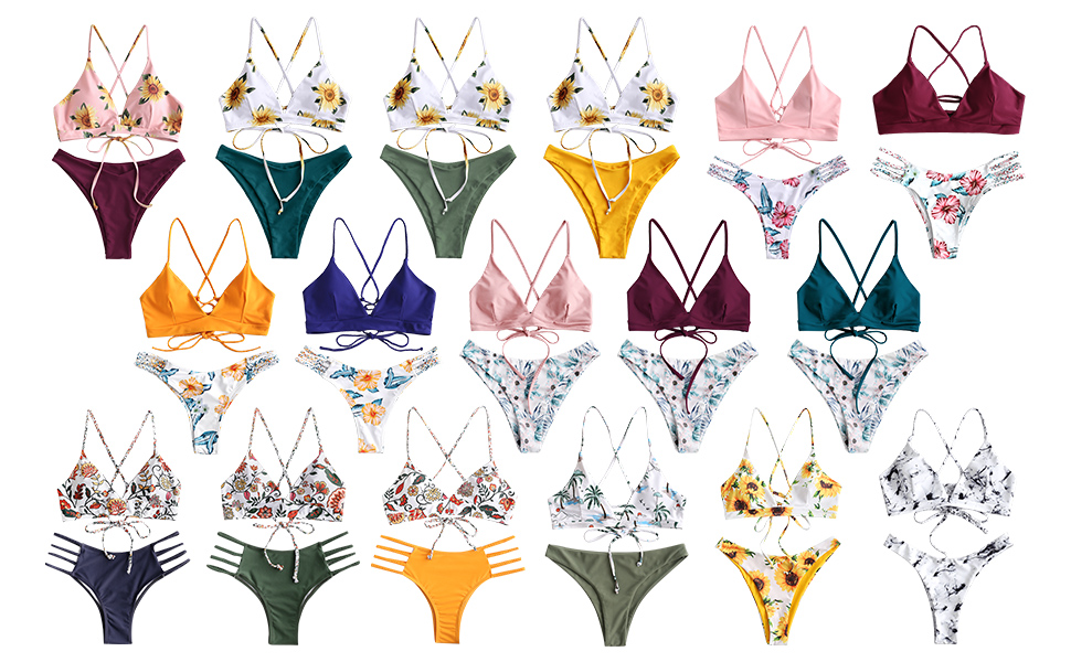 lace up bikini set
