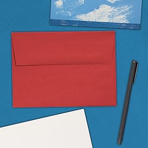 red A7 colored envelope