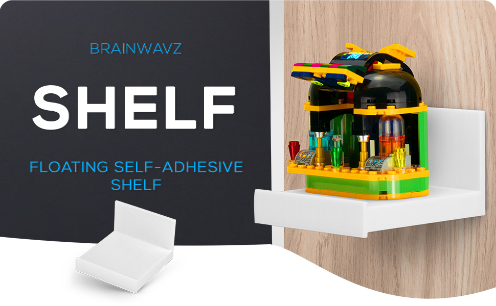 Screwless 4" Universal Shelf for Cloud Security Camera, Baby Monitor, Small Speakers, Electronics