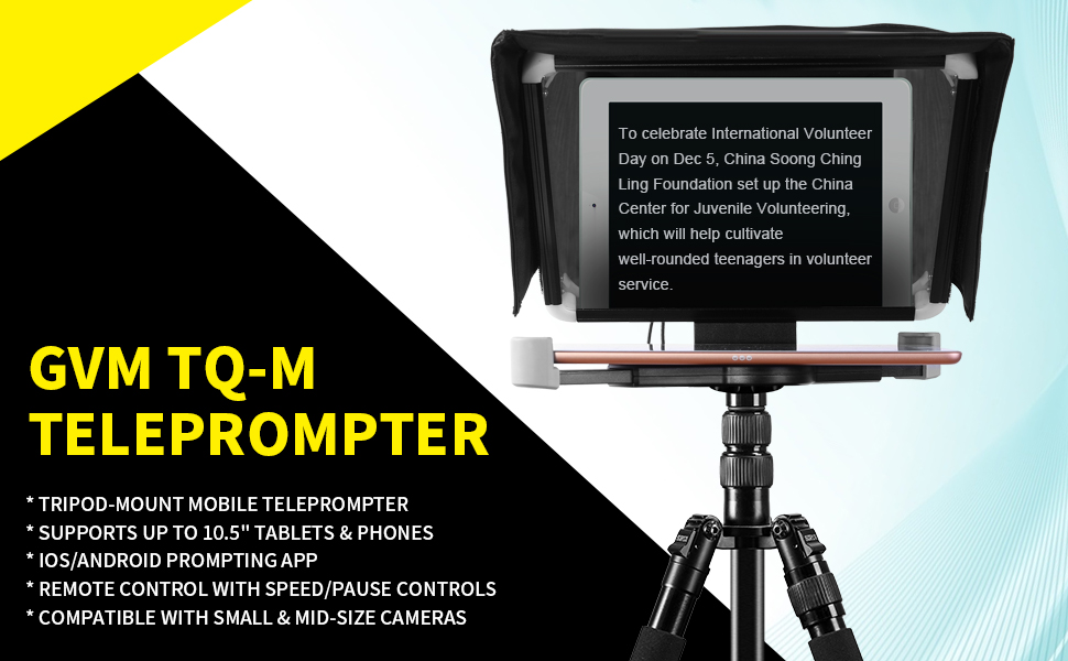 Teleprompter GVM TQ-M para Tablet y Celular 21 Teleprompter