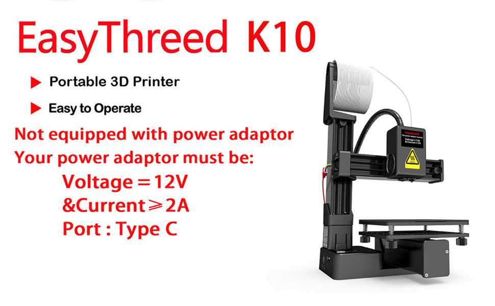 3D Printer, Small 3D Printer for Beginner, 40mm / s High Speed Printing, 180°C Rapid Heating and Printing, Printer with Nozzle, Print Size 220 x 220 x 220mm, Easy to Operate (US 11  Small 3D Printer