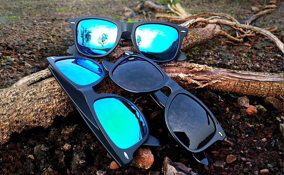 joopin sunglasses inclcude blue sunglasses, green sunglasses and black sunglasses