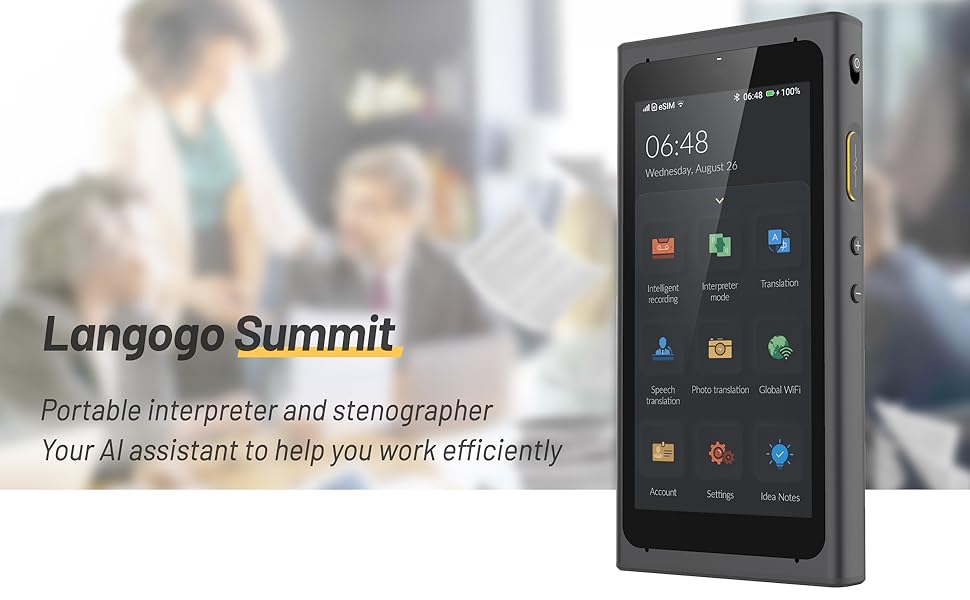 Langogo Summit Instant Two-Way Language Translator Device