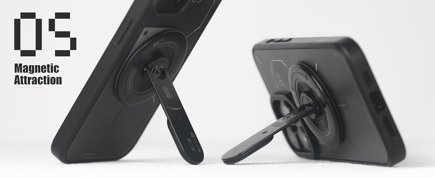 LayaAULUMU Power Bank4イン1 多機能磁気電話スタンド G05 4-in-1 Phone Kickstand with Box Opener | Black | MagSafe