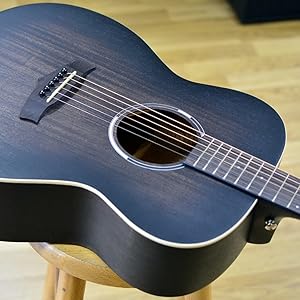 Tanglewood Blackbird Semi Acoustic Guitar, 6 Strings, Orchestra, Smokestack Black Satin Finish 6 SPN-UGL