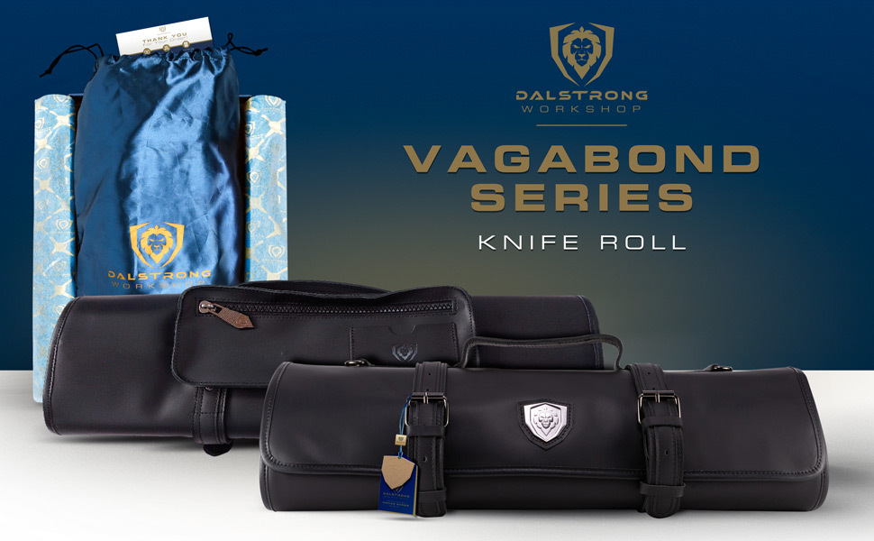 DALSTRONG Vagabond Knife Roll Full & Top Grain Brazilian