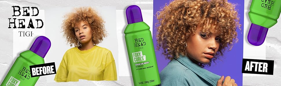 tigi bedhead bed head foxy curls mousse curly hair foam definition hold curls waves hair product