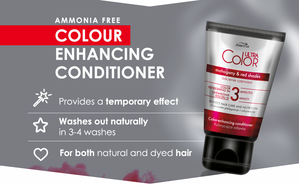Joanna Ultra Color Colour Enhancing Conditioner Mahogany Cherry Red