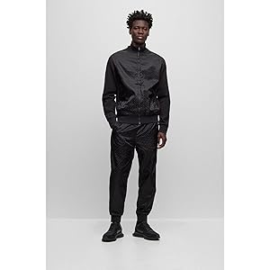 BOSS ミックスマテリアル レギュラーフィット スウェットシャツ Amazon.co.jp: [BOSS] [ボス] ミックスマテリアル モノグラム
