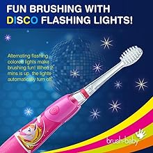 Brush Baby KidzSonic Toddler and Kid Electric Toothbrush for Ages 3+ Years Unicorn