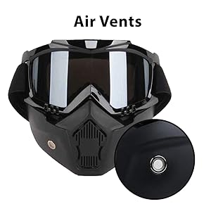 mototrance storm trooper detachable goggles nose face mask