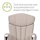 taller backrest wider seat cushion