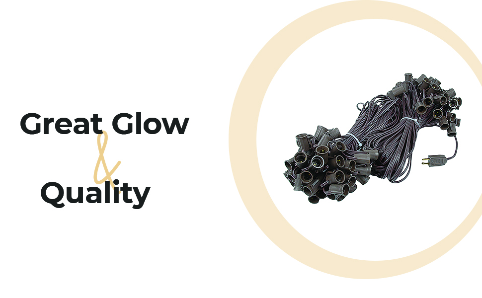 Novelty Lights 100 Foot C9 Outdoor String Light Christmas Stringer