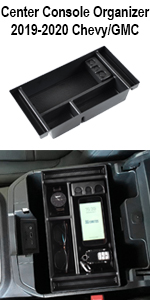 Center Console organizer for 2019 2020 GMC Sierra Yukon XL Chevy Avalanche Silverado Suburban Tahoe