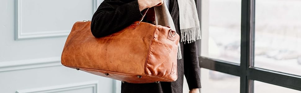 reistas Oslo XL Berliner Bags sporttas reiszak reiszakje leer bruine