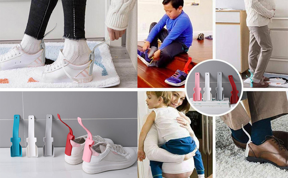 Lazy Shoe Helper 6 Pcs Portable Easy on Easy off Shoes Lifting Helper Sock Slider Handled Shoes