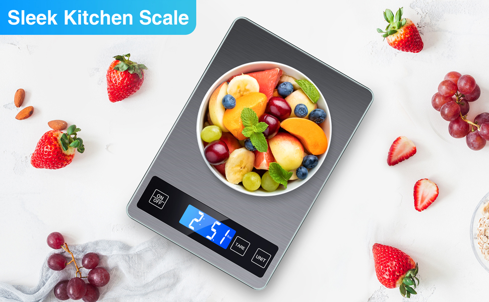 Nicewell Food Scale, 22lbs Digital Kitchen Grey Stainless