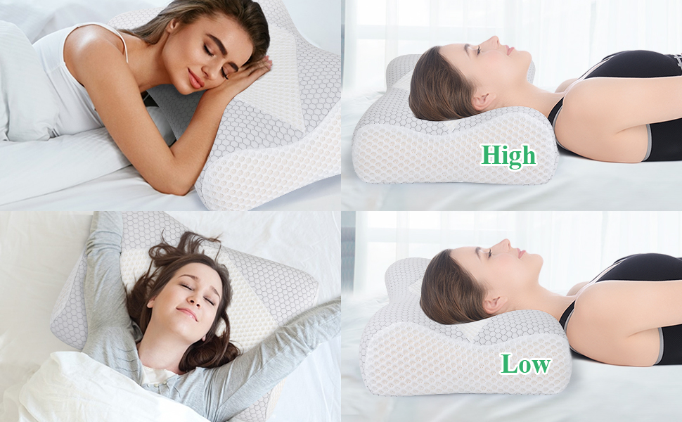 Mkicesky Cervical Pillow for Neck and Shoulder Pain, Memory Foam