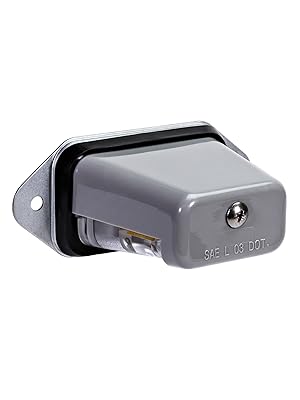 Gray Surface-Mount License Plate Light