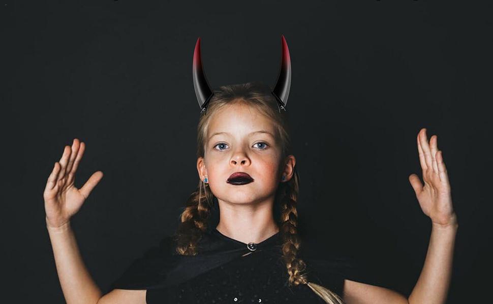 Clip on devil horns, gothic devil horns