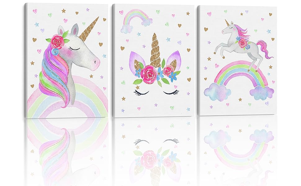 Something Unicorn Stretched/Framed, Ready to Hang Canvas