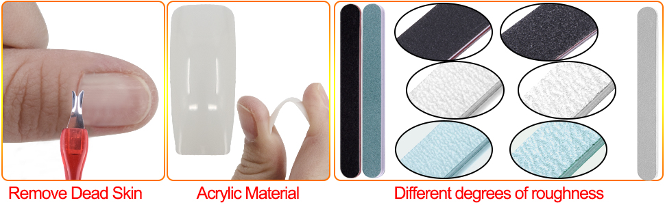 Acrylic nails art tool kit can help you to remove dead skin, manicure and nail art