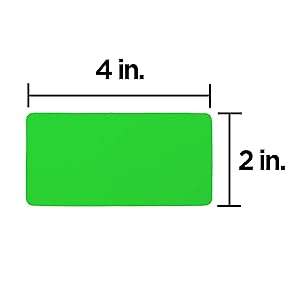 neon green shipping labels