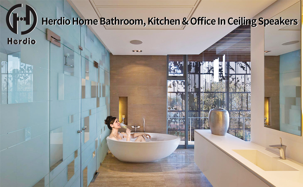 Herdio 4 Zoll 2-Wege-Flush Mount Unterputzkabel EinbauLautsprecher 160